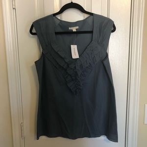 NWT Dark Grey Tank with Neck Detail